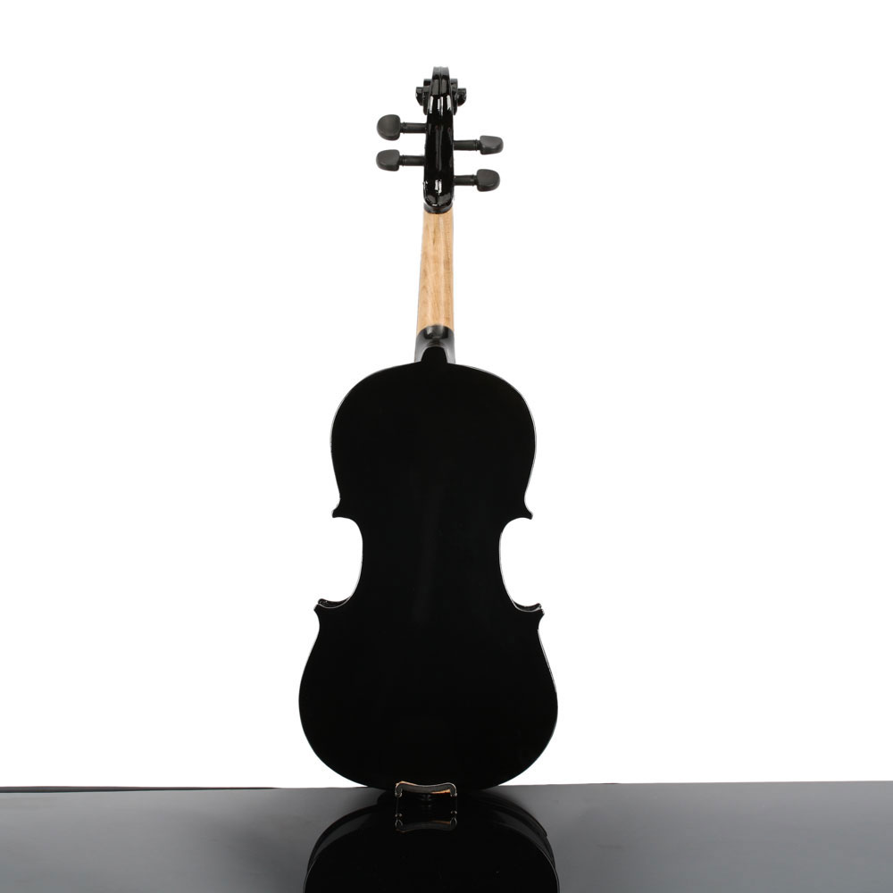New 3/4 Acoustic Violin Set with Case, Bow & Rosin – Beginner Violin for Kids Aged 9-12, Black