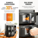 Swan 11L Twin Stack Dual Layer Air Fryer with 2 x 5.5L Baskets – Family Cooking, Space-Saving