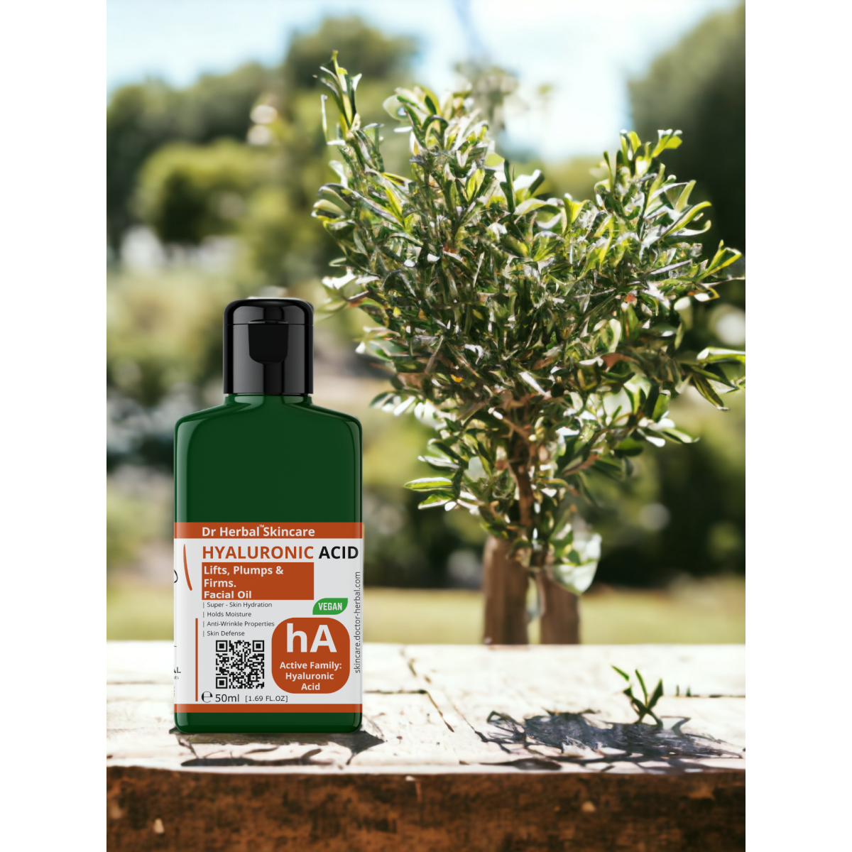 DR HERBAL Facial Oil 50ml with Hyaluronic Acid, Olive Esters and Vitamin E