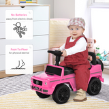 HOMCOM Mercedes-Benz G350 Kids Sliding Ride-On Car with Under-Seat Storage – 3-in-1 Toddler Push Car, Pink