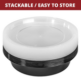VINSANI 30-Pack Round Meal Prep Containers with Lids – Airtight, Stackable Food Storage