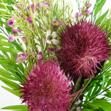 100cm Artificial Foliage with Small Flowers – Purple