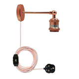 Plug-In Vintage Wall Sconce – Rose Gold