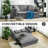 HOMCOM 2 Seater Sofa Bed cushion detail