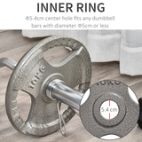 Olympic Weight Plates Set of 2 x 10kg with 2" Centre Hole & Tri-Grip – Steel Barbell Plates for Home Gym