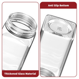 VINSANI 25-Piece Glass Spice Jar Set with Airtight Lids – Reusable Kitchen Storage Jars