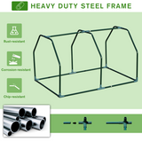 Outsunny Mini Greenhouse with Steel Frame, UV-Resistant Mesh Cover & Zip Door – 99 x 71 x 60cm, White