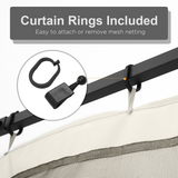 Outsunny Four-Panel Gazebo Replacement Screen with Zip Closure – Polyester Fabric & Nylon Mesh Bug Protection