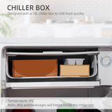 HOMCOM 91L Freestanding Under Counter Fridge with Chiller Box & Reversible Door – Kitchen, Office & Bar, White