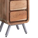 Aspen 5 Drawer Tall Chest – Solid Hardwood & Reclaimed Metal, Fully Assembled