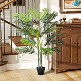 Outsunny Artificial Taro Tree in Pot, 150cm with 19 Bendable Branches – Realistic Indoor and Outdoor Decor