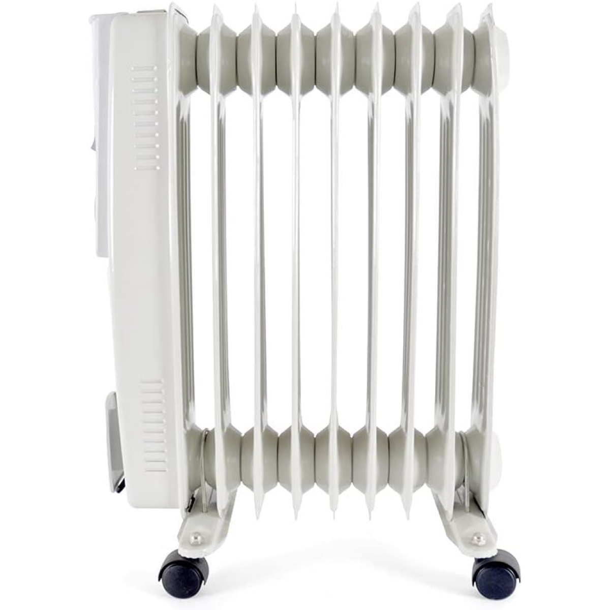 StayWarm 2000W 9 Fin Oil Filled Radiator with Variable Thermostat & Castor Wheels – Grey