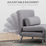 Close-up of HOMCOM chair bed suede-feel fabric