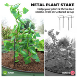 Outsunny Set of 2 Galvanised Steel Raised Garden Planters with Rubber Seal Tops & Open Bottom, Green