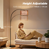 HOMCOM LED Standing Floor Lamp with Foot Switch – Black