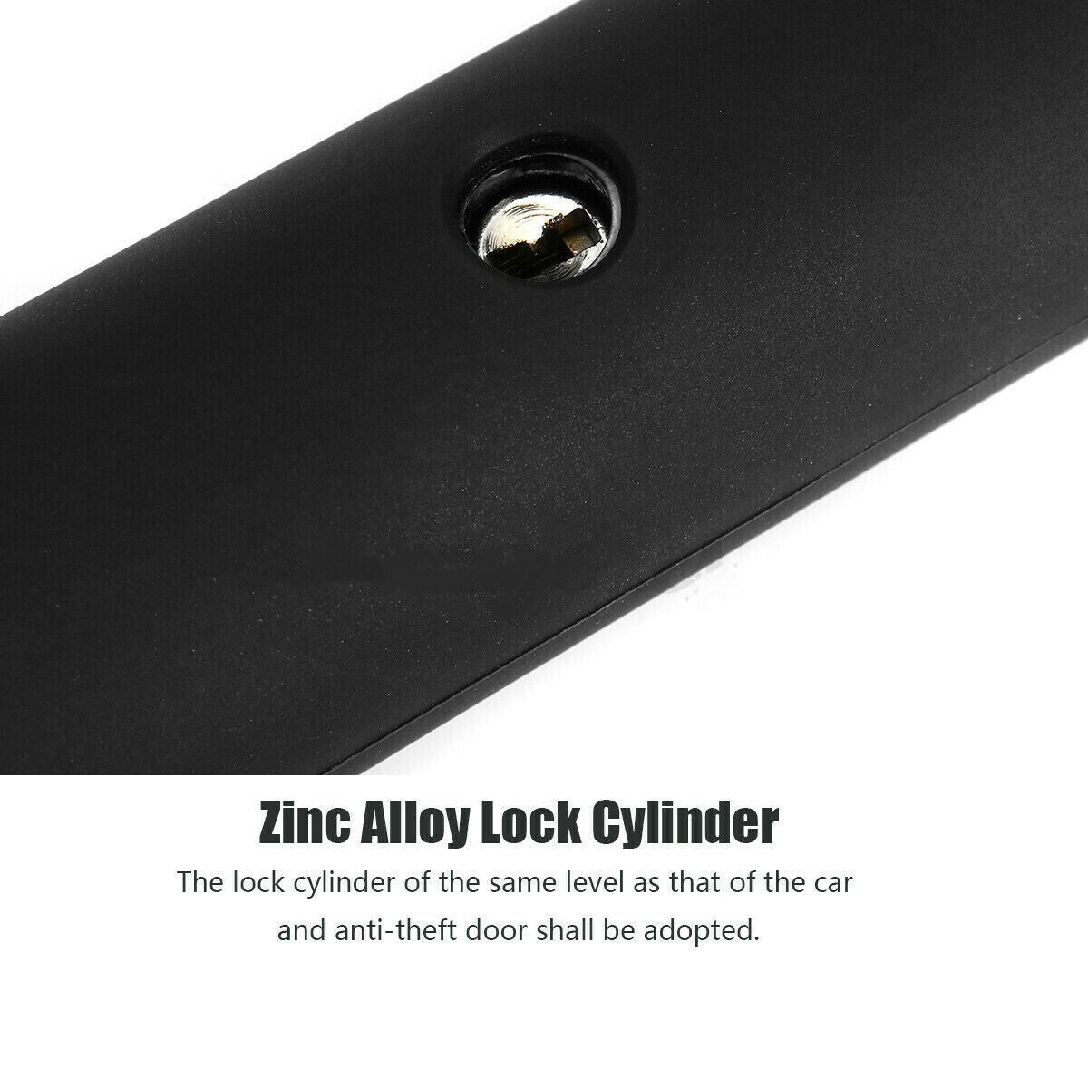 Heavy Duty D Lock for Bikes, Scooters and Motorcycles – Hardened Shackle, Bracket and 2 Keys, Black