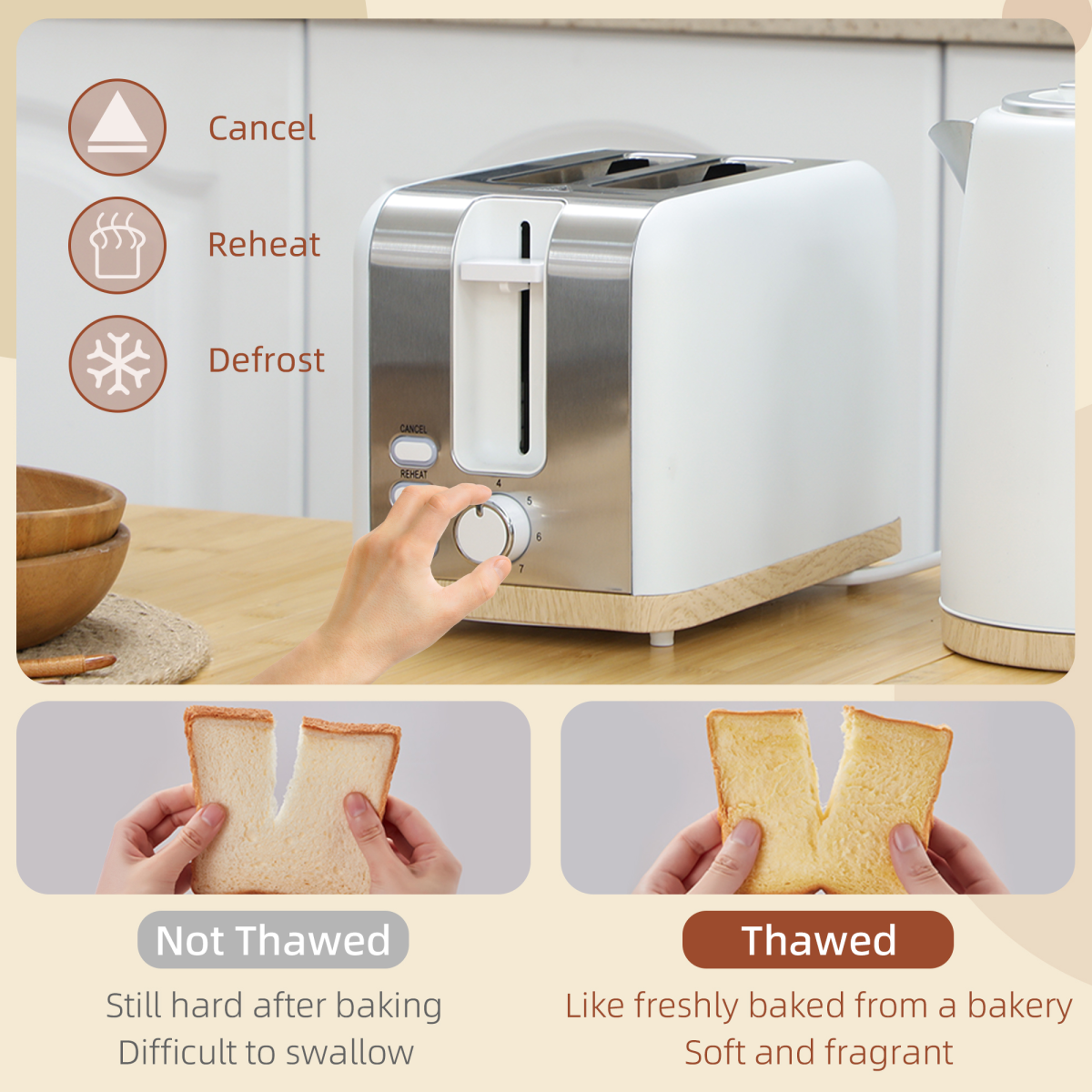 HOMCOM Quick Boil Kettle & Toaster Breakfast Set – Matching Coordinated Design with Adjustable Browning