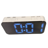 Acctim Jaxon Jumbo Digital Alarm Clock with Large Colourful Display & USB-C Cable – White