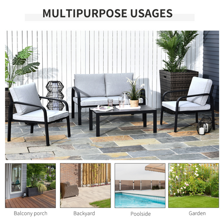 Outsunny Garden Dining Set in patio setting