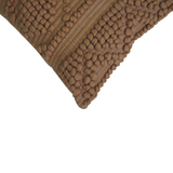 Artisan Furniture Nola Cushion Set of 2 – Woven Patterned Scatter Cushions with Plump Filling, Coffee