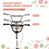 HOMCOM Kids Kick Scooter with Adjustable Handlebar, Dual Brakes & Inflatable Rubber Tyres – Ages 5+