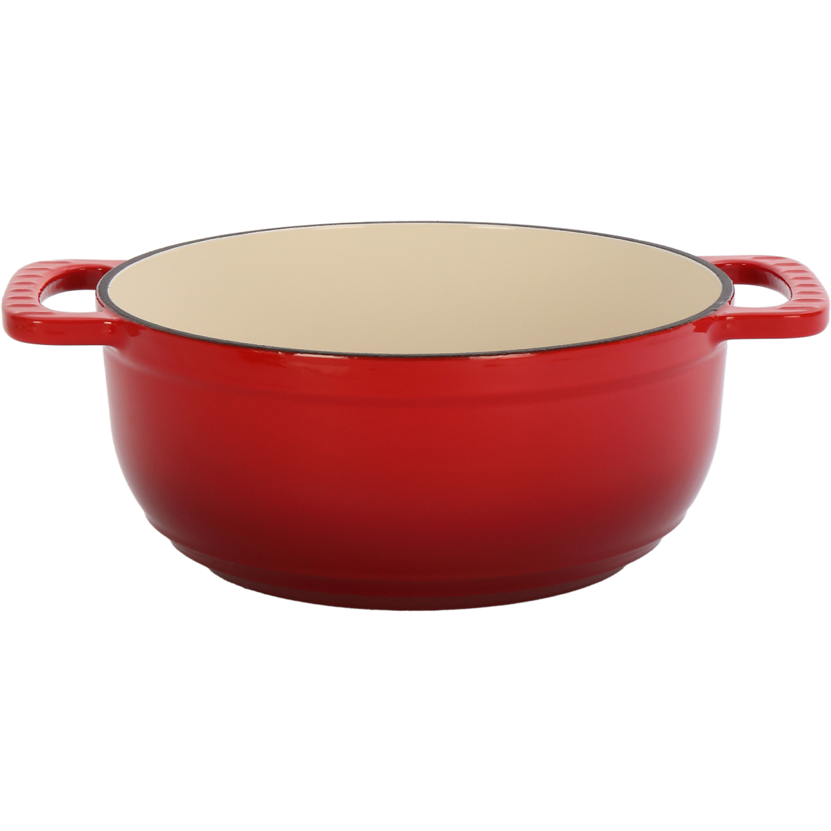 Cast Iron 6QT Enamel Cooking Pot with Lid and Two Silicone Gloves – Casserole Dutch Oven, Gradient Red
