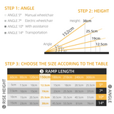 HOMCOM Folding Aluminium Wheelchair Ramp 152 x 73cm with Anti-Slip Surface – 272kg Capacity Mobility Ramp