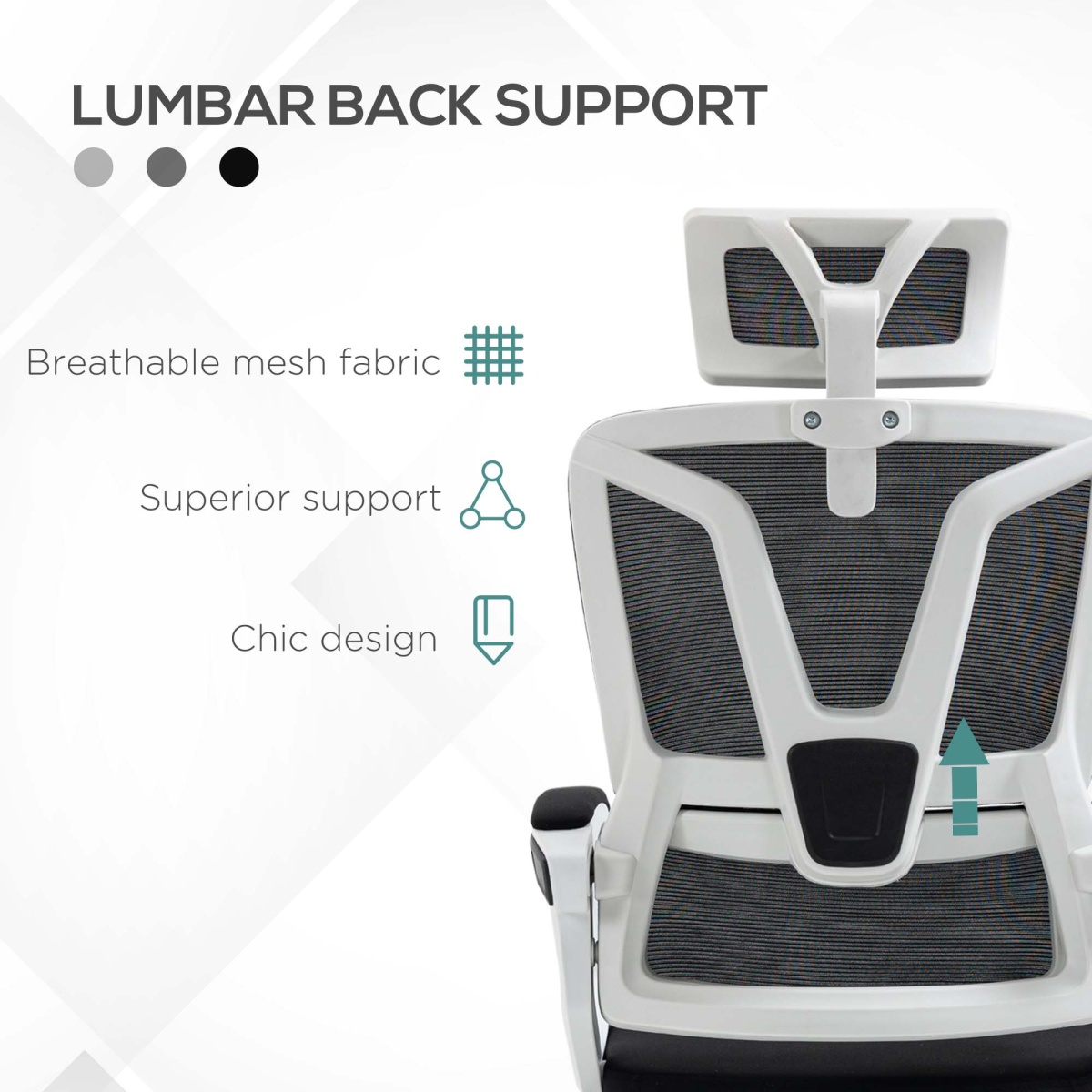 Vinsetto Ergonomic Office Chair with Adjustable Headrest, Lumbar Support & Retractable Footrest