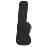 High Grade Electric Guitar Hard Case with Plush Lining and Chrome Latches – Microgroove Finish, Black