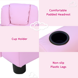HOMCOM Kids Recliner Armchair with Footrest – Child-Size Mini Gaming Sofa for TV, Games & Reading