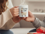 Funny No Prob Llama Ceramic Coffee Mug, 320ml – Cute Llama Quote Gift for Animal Lovers, White