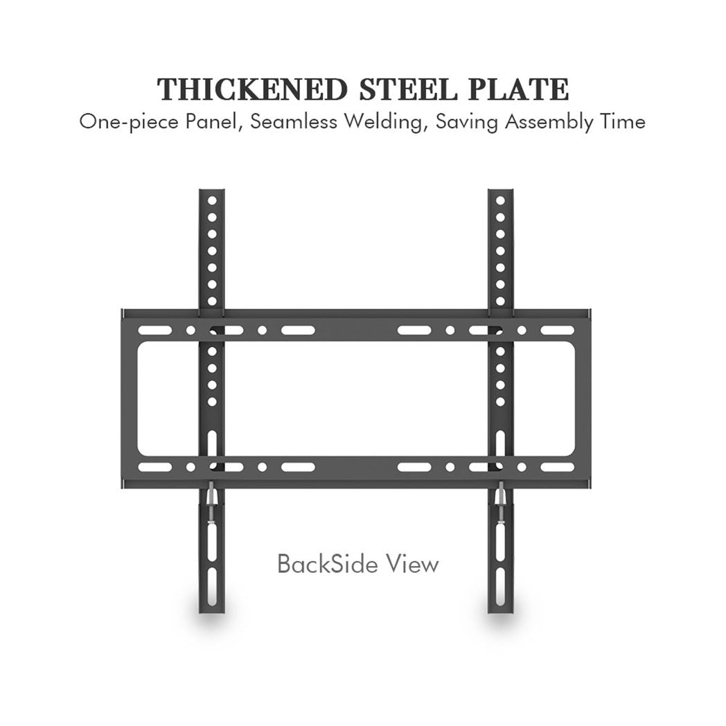 LEADZM TMW4040 TV Wall Mount Bracket for 26-55 Inch TVs with Spirit Level – 50kg Capacity, Black