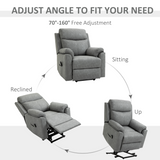 HOMCOM Electric Riser Recliner Power Lift Chair with Remote Control & Padded Seat – Supportive Armchair, Grey