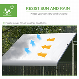 PawHut Walk-In Chicken Run with Waterproof Cover, 3 x 1.7 x 1.9m – Galvanised Steel Coop Enclosure, Silver