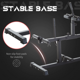 SPORTNOW Seated Adjustable Leg Extension Machine, Plate Loaded with Dual Olympic Posts – Black