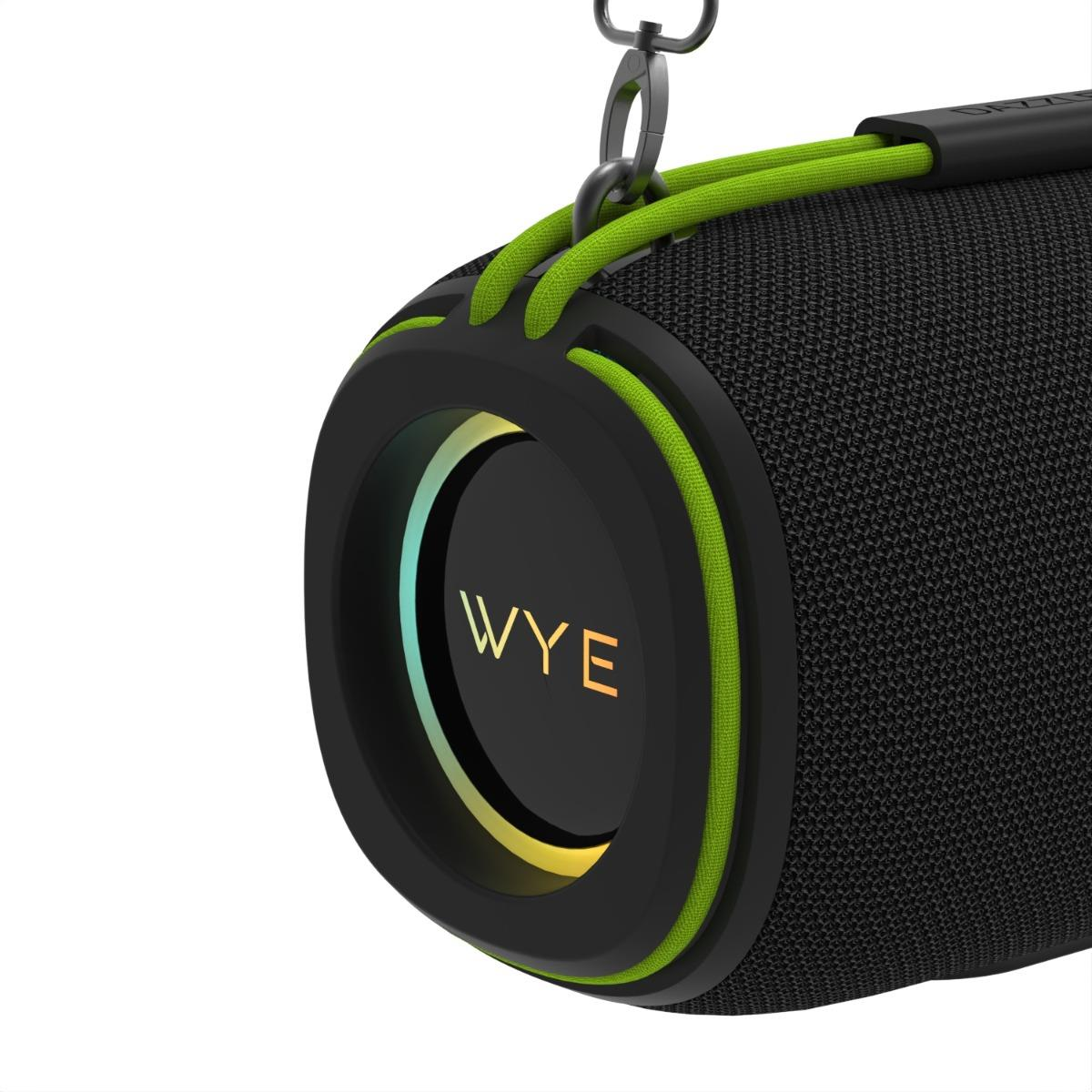 WYE 120W High Fidelity Wireless Bluetooth Speaker with RGB Lighting, IPX6 Waterproof & USB-C – Black