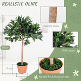 Outsunny Artificial Olive Tree Plant, 90cm