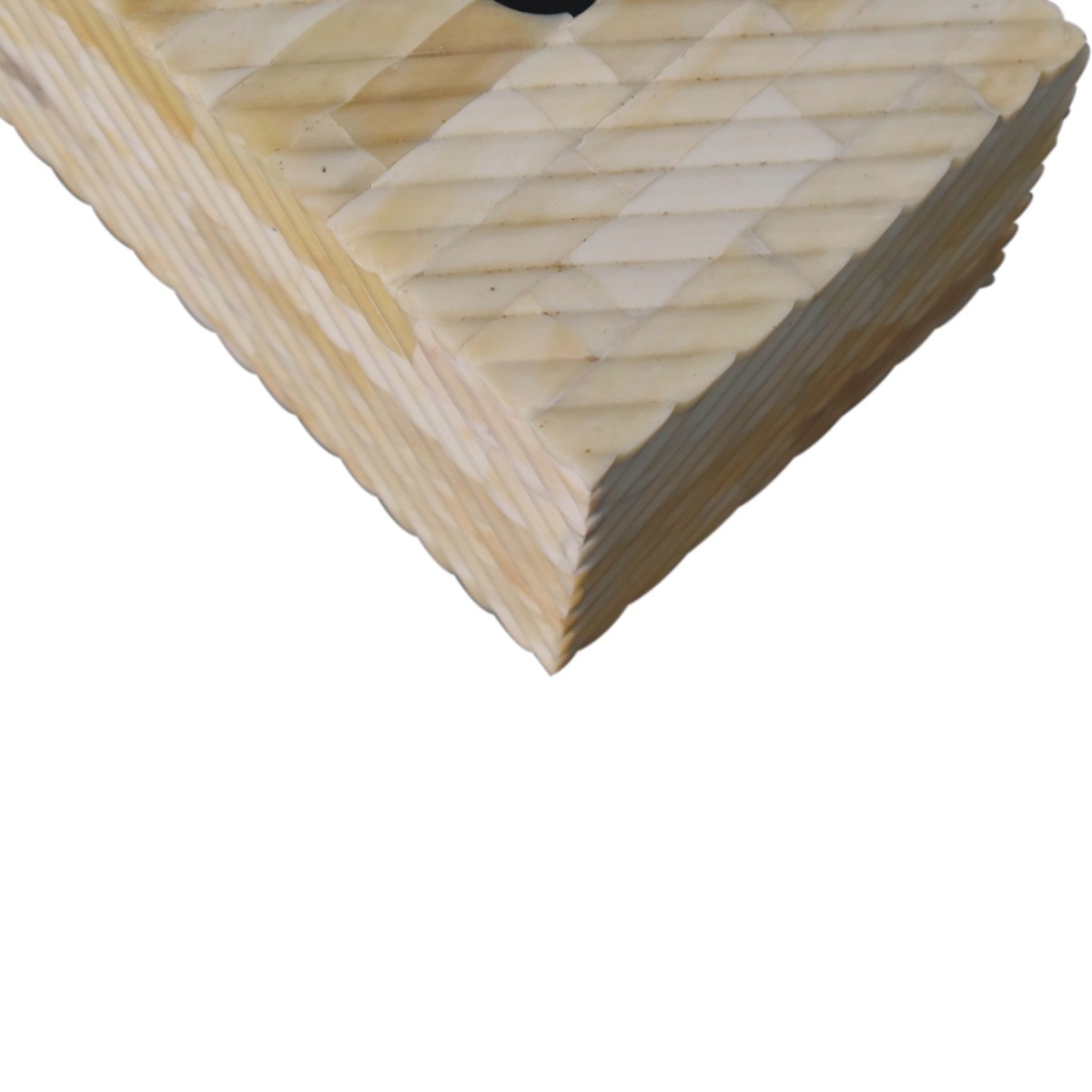 Artisan Furniture Solid Wood Bone Inlay Tissue Box Cover – Rectangular Holder for Coffee Table or Bedside