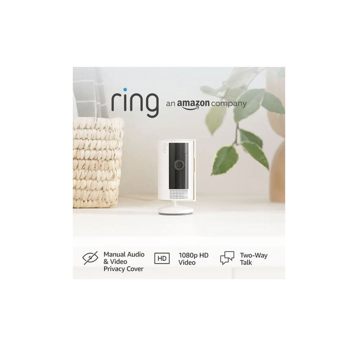 Ring Indoor Camera (2nd Gen) 1080p HD Security Camera with Two-Way Talk & Motion Alerts – White