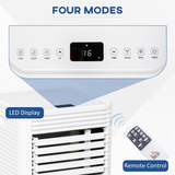 HOMCOM 9000 BTU Portable Air Conditioner with 4 Modes, LED Display & 24-Hour Timer – Home Office Cooling