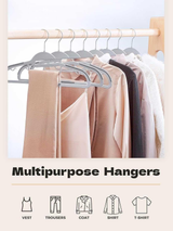 Belofay Non-Slip Plastic Coat Hangers – 100 Pack, White, Heavy Duty Adult Size