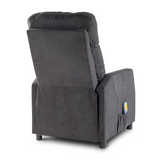 Electric Massage Recliner Chair with 6-Point Vibration & Heat – Home Lounge TV Chair, Black Fabric
