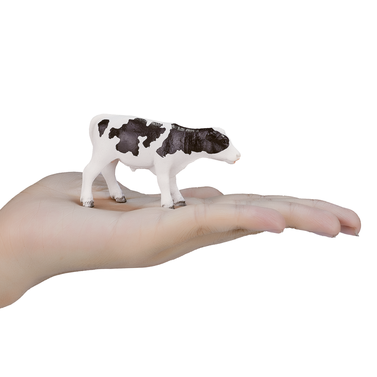 MojoFun Holstein Calf Standing Toy Figurine – Realistic Farm Animal Model