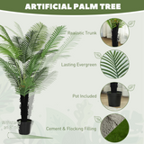 Artificial Areca Palm Tree in Weighted Pot, 120cm – Lifelike Indoor Faux Plant for Home & Office Decor, Green