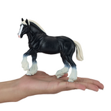 Mojo Fun Clydesdale Horse Toy Figure, Black – Hand-Painted Realistic Farm Animal Model