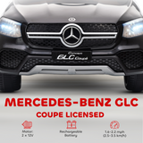 Mercedes-Benz GLC Coupe 12V Electric Ride-On Car with 2.4G Remote, MP3 Player & LED Lights – Kids, Black