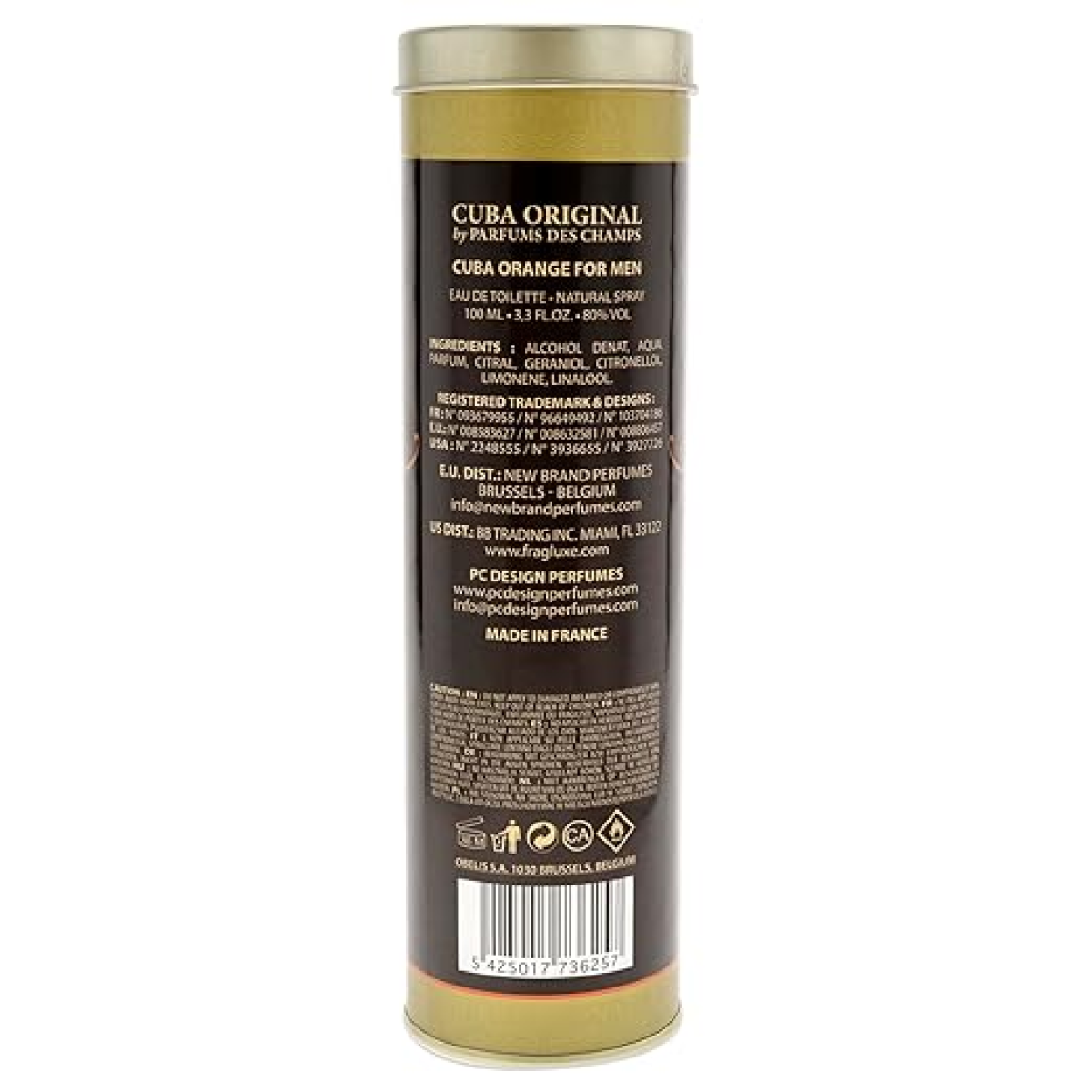 Cuba Classic Orange Eau de Toilette Spray 100ml – Fresh & Citrus, Aromatic Fragrance, Unisex