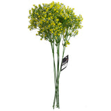 Artificial Yellow Gypsophila Stems, Pack of 6 – 55cm Wired Faux Flowers for Arrangements