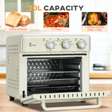 HOMCOM 7-in-1 Toaster Oven with 4-Slice Capacity, 20L, 60-Minute Timer and Air Fry – 1400W