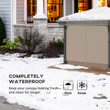 Outsunny 3 x 3m Gazebo Protective Cover – Waterproof PVC Rain Cover with Pull Cord for Canopy or Tent